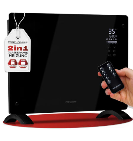 ProfiCare glass convector heater PC-GKH 3118 black