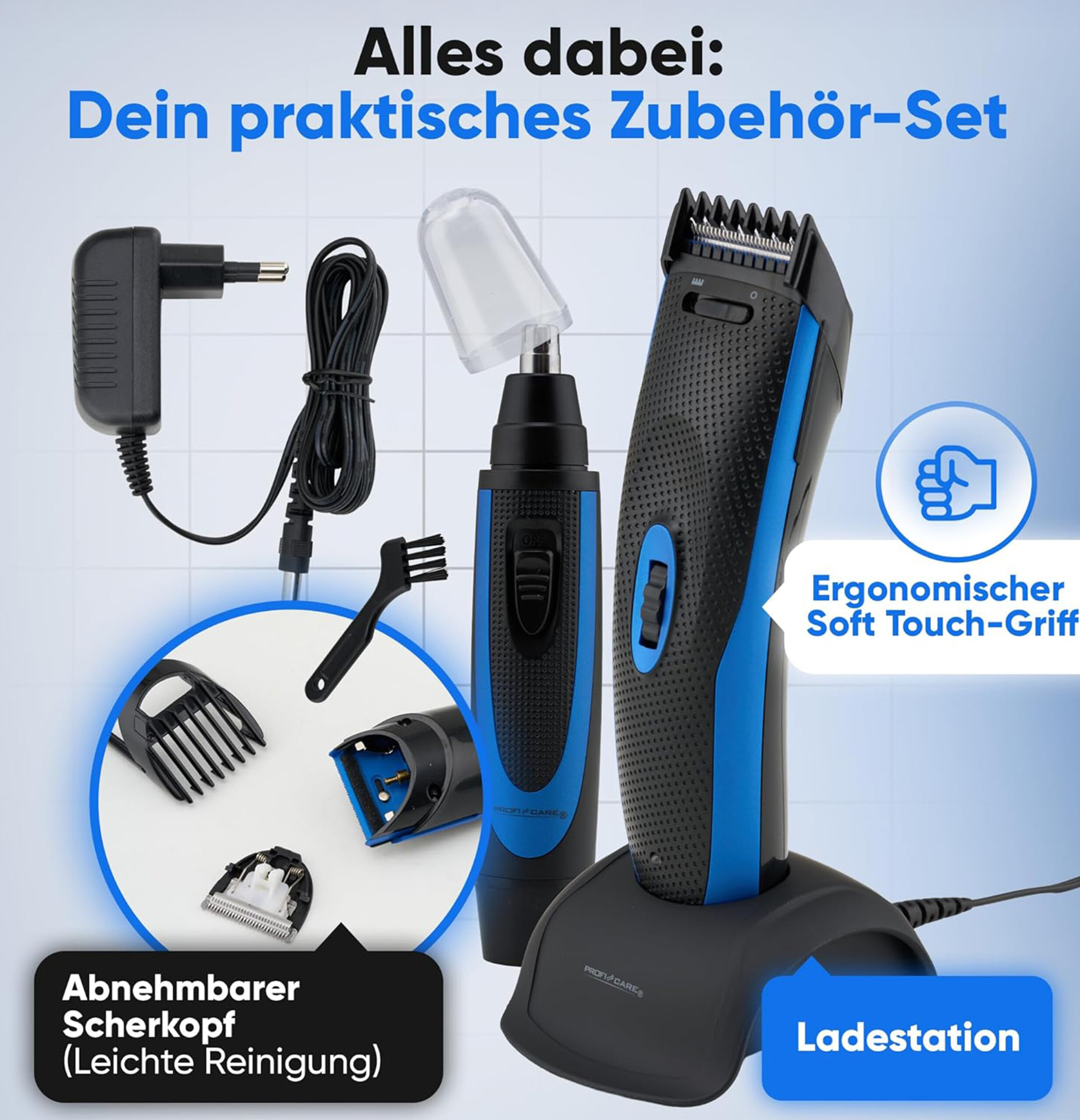 PC HSMR 3052 NE Hair Trimmer Set with Nose Hair Remover-5