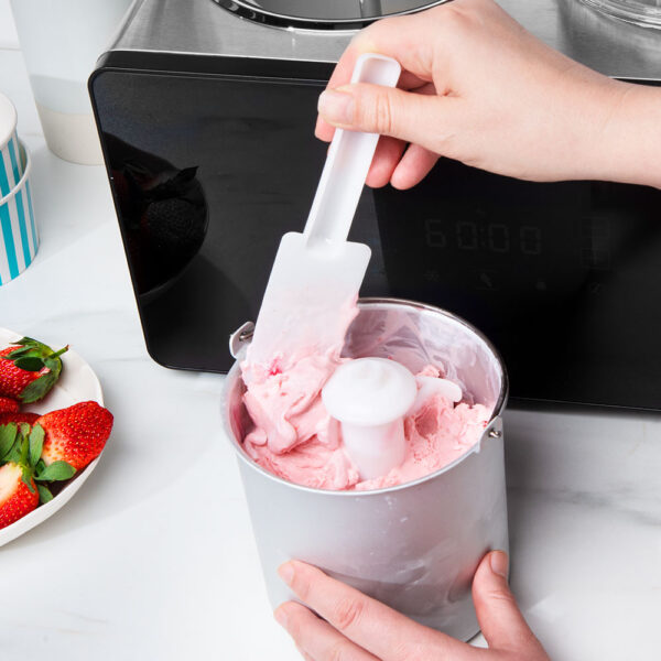 Desired ice cream consistency can be easily selected with electronic consistency control