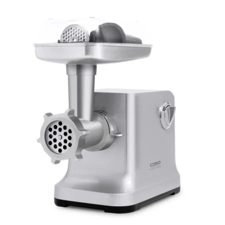 CASO Meat grinder mincer Hot Water Dispenser  & sausage maker, 2 speed level-2000w durable housing comes with 3 stainless steel blades, Silver 2870 2870