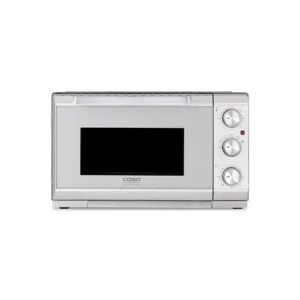 CASO TO 20 SilverStyle Design Oven, 20 Litre Cooking Space, 3 Insertion Levels, 70-230°C, 5-Way Function: Hot Air, Rotisserie with Motor, Top Heat, Bottom Heat, Top and Bottom Heat 2976