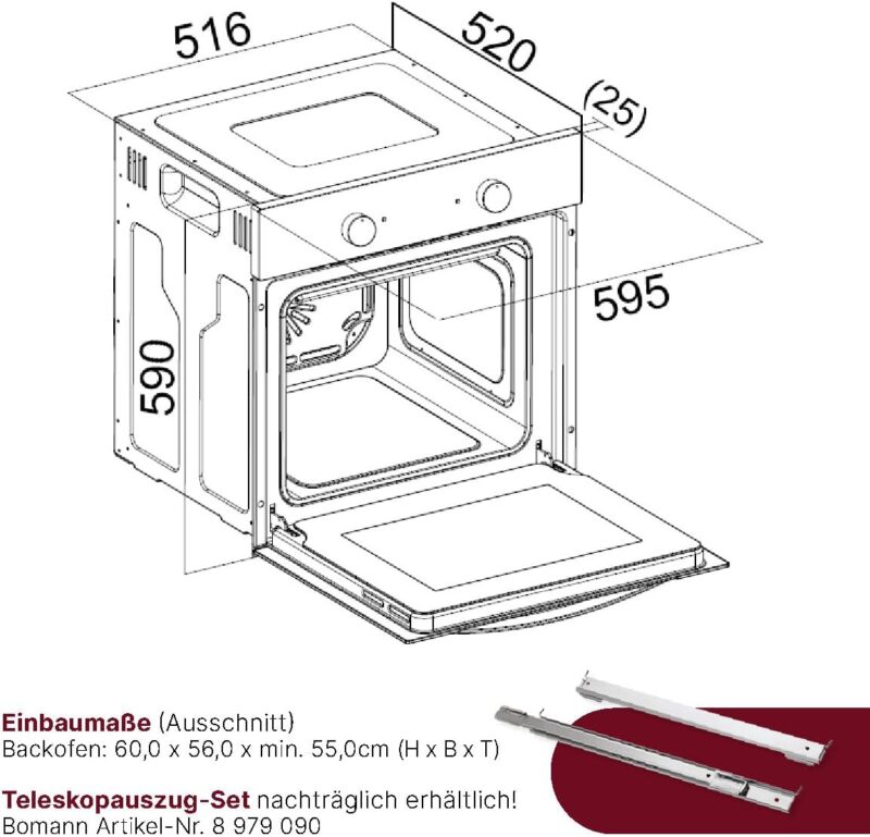 Bomann EBO 7909 Black -Bulti in Oven - Image 4