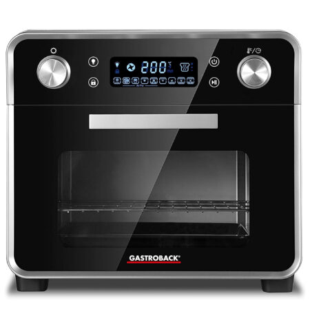 GASTROBACK Design Oven Air Fryer & Pizza 5 in 1: Pizza oven, hot air fryer, mini oven, rotating grill spit and dehydrator  42815