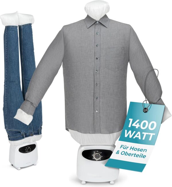 ProfiCare Automatic Shirt Iron PC-HBb3117, Ironing Doll with Powerful 1400 W, Ironing Machine with One Size Balloon Body, Includes Fragrance Attachment, Quick, Efficient, Fragrant, Automatic Ironing Machine