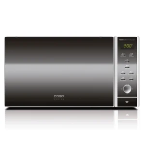 CASO MCG 30 Ceramic Chef 3 in 1 microwave with grill + hot air 2100W 30L, borosilicate glass base, grill rack for 2 levels, oven function up to 200°C, stainless steel, silver 3371