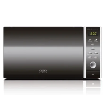 CASO MCG 30 Ceramic Chef 3 in 1 microwave with grill + hot air 2100W 30L, borosilicate glass base, grill rack for 2 levels, oven function up to 200°C, stainless steel, silver 3371