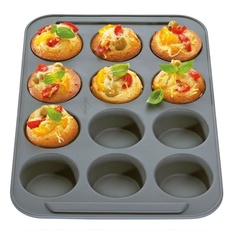 Küchenprofi BAKE VARIO Silicone Muffin Mould | Silicone Baking Mould Muffin Baking Mould 12 Multi Shape | Oven Safe, Freezer Safe, Microwave Safe, Food Safe, Dishwasher Safe 0812245512 - Image 3
