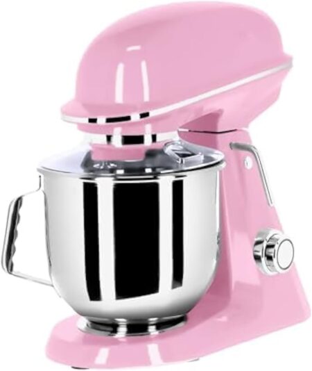 GGM Gastro Rmf7B-P Mixing Machine - Food Processor - Kneading Machine - 7 Litres - 24 x 40 x 44 Cm Pink