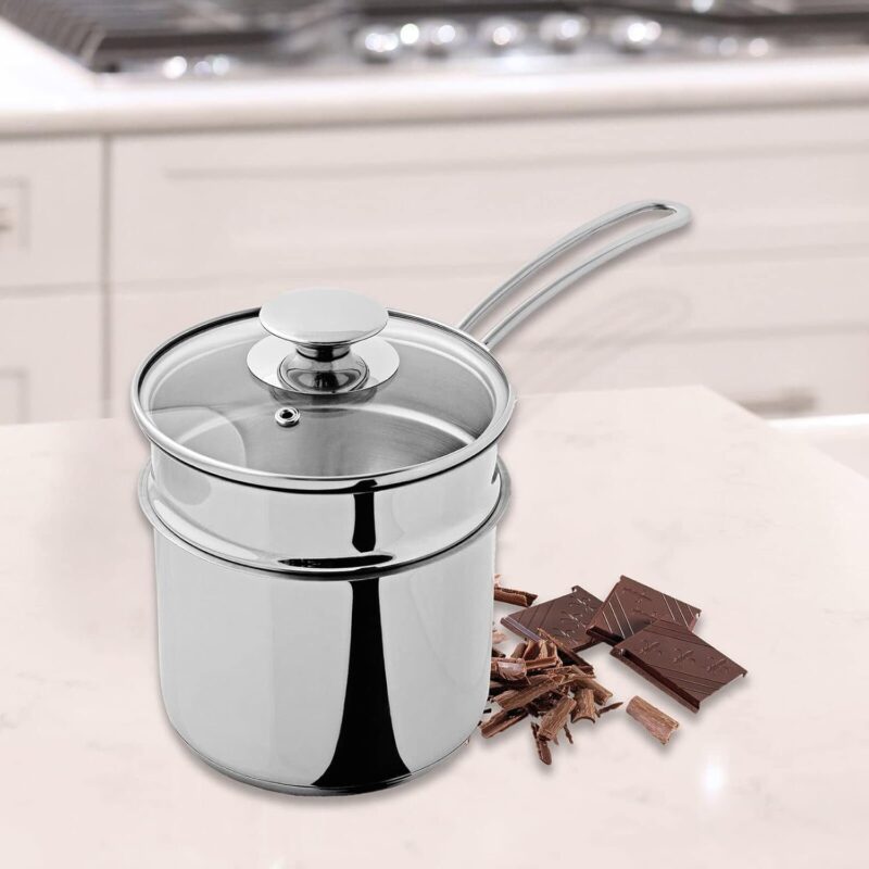 Küchenprofi - Double Boiler/Bain Marie Set with Glass Lid, 1.6 Quart, 5.5" Diameter 2370602814 - Image 5