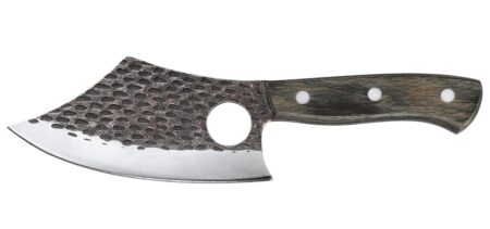Zassenhaus Farmer 070859 Chef's Knife 14 cm Handmade Blade Steel with Hole Pakka Wood Handle with Leather Sheath for Kitchen or Outdoor Chef's Knife Boning Knife Chopping Knife