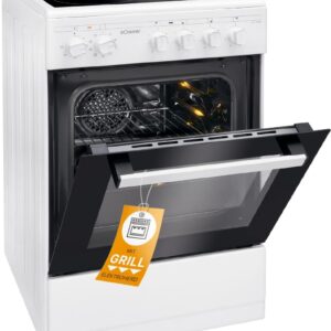 Bomann EHC 7939 Elektroherd, 50 cm Breit, 43 L, Glass Camper, 9 Backofen-Functions, White (779390)