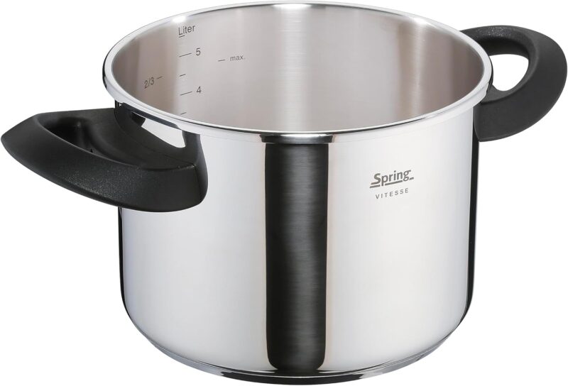 Spring Stainless Steel Pressure Cooker, 6 Liter 09 1260 06 22 - Image 3