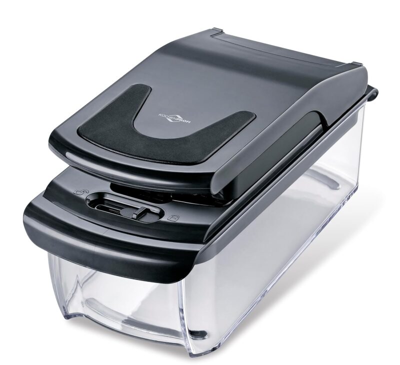 Küchenprofi Onion / Vegetable Chopper Fix Plus | Plastic/Blade Steel | Vegetable Cutter | Dice Cutter Onions, Cucumbers, Carrots | Fruit Multi Cutter | Pens, Cubes, Slices 1307102400