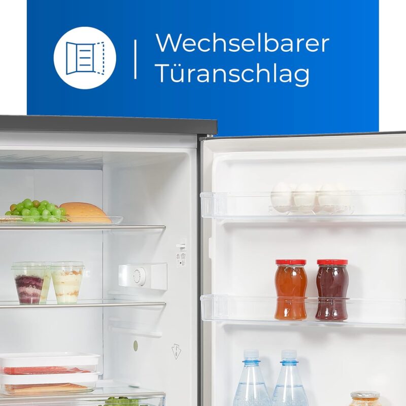 Exquisit Refrigerator KS16-VH-010D Inoxlook | Standing Unit | 133L volume | Inox look [Energy Class D] - Image 5