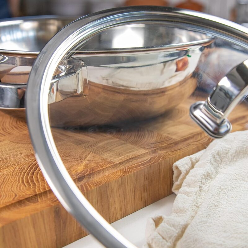 Spring Finesse Gourmet Wok 0682140630 with 2 handles, stainless steel, silver, 12 x 34.8 x 38.5 cm - Image 4