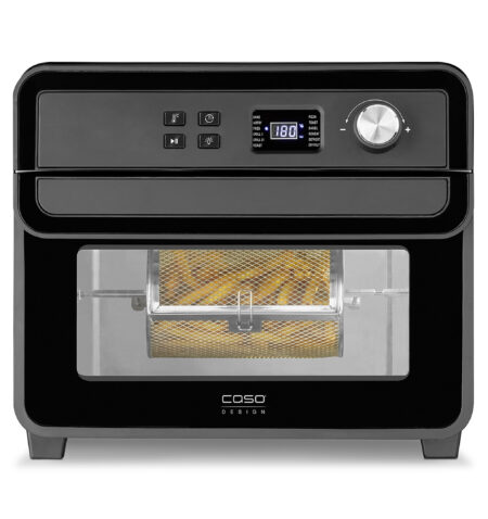 CASO AirFry Chef 1700 - Design Hot Air Fryer, Ready to Start without Heating, 3 Shelves, Temperature Range 40 °C to 230 °C (in 5 °C Increments), Timer, Powerful 1700 Watt, Black