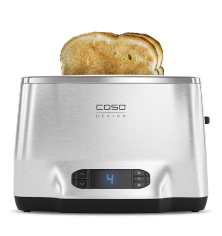 CASO Design Inox 2 Two-Slice Toaster with Wire Warming Basket Attachment, 12778 2778