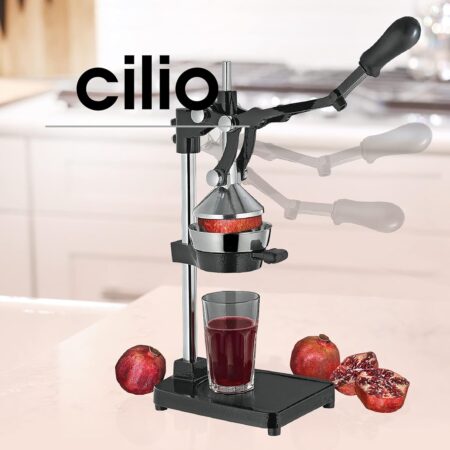 Cilio 203349 Pomegranate Juicer Stainless Steel Black Polished