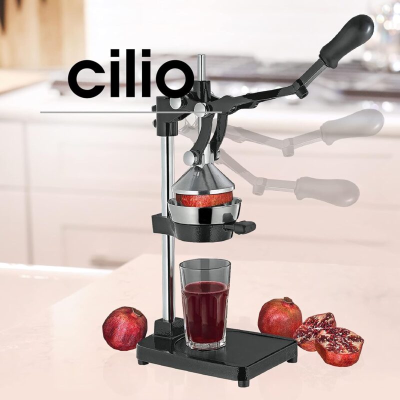 Cilio 203349 Pomegranate Juicer Stainless Steel Black Polished