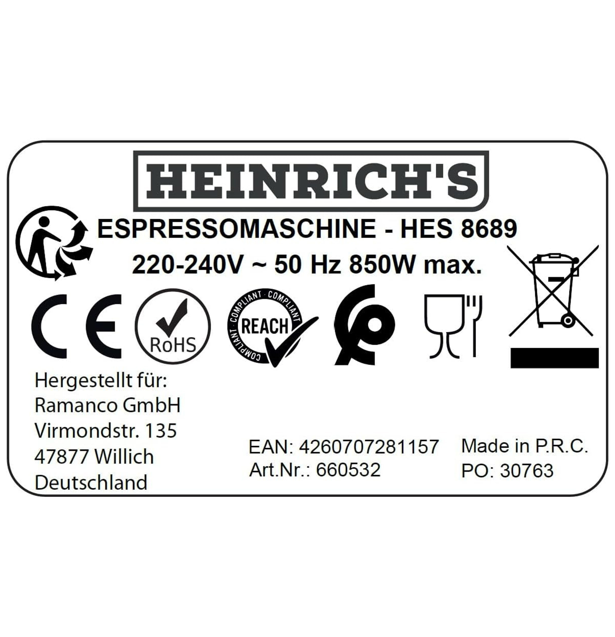 Espresso Machine HES 8688-1.6 Liter-3