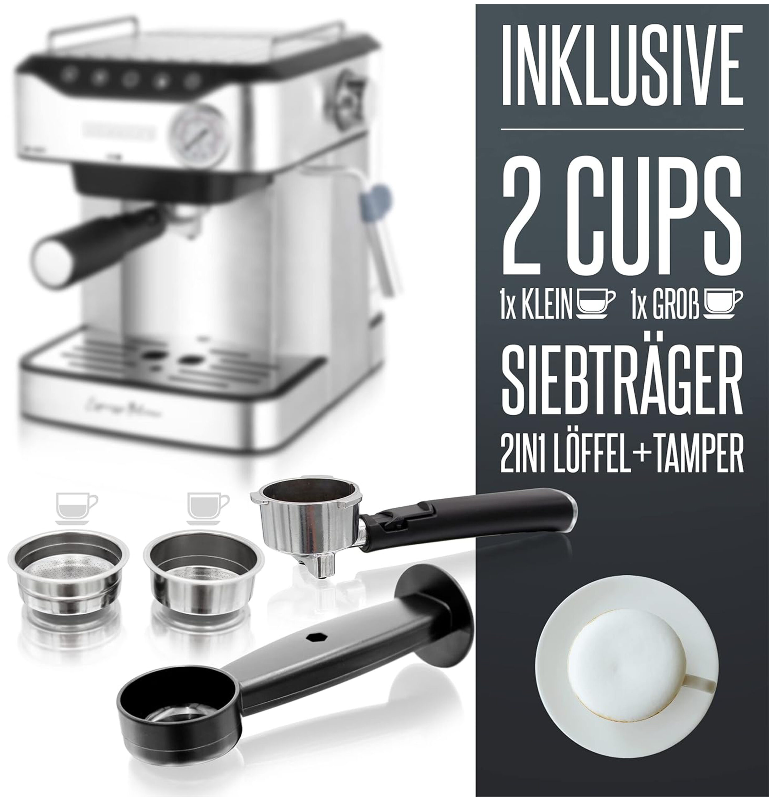 Espresso Machine HES 8688-1.6 Liter-7