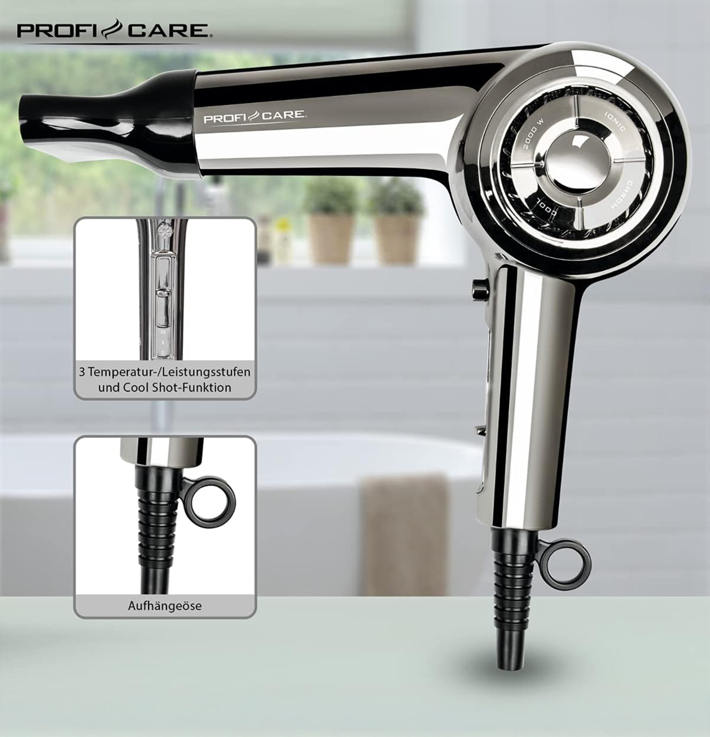 PC-HT 3033 Hair Dryer Chrome 2000-4