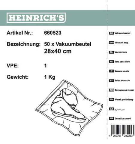 Heinrich´s Vacuum Bags (28x40) cm HVC 660523