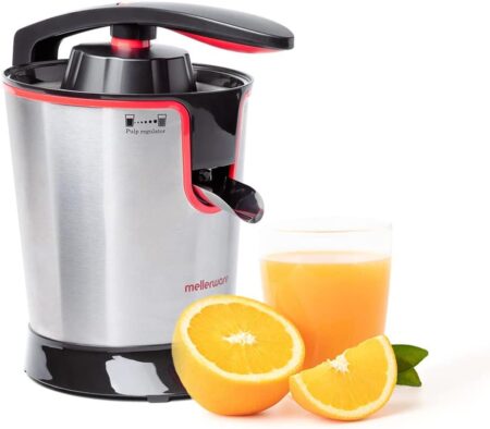 Mellerware - Professional Electric Juicer Juicy! 300W | Continuous Pouring | Anti-Drip System | 2 Filters | 2 Interchangeable Cones | AC Motor | Dishwasher Safe | Orange Juice | (multiple color)