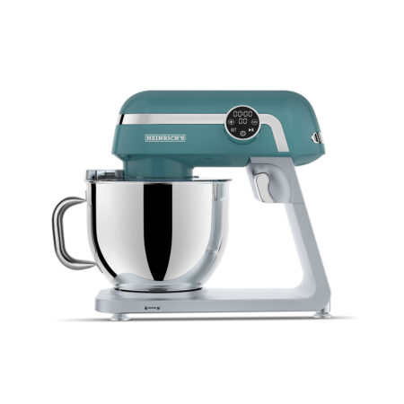 Heinrich´s Food Processor Kneading Machine Dough Machine Mixing Machine 1800 W Kitchen Appliance Whisk Dough 2 Hook XXL 7L Stainless Steel Bowl Low Noise with touch control (Green)- HKM 8079