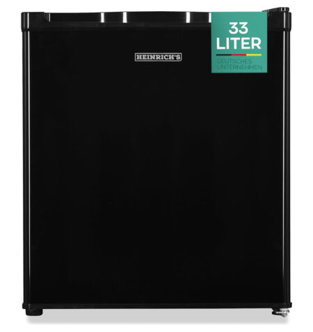 Heinrich`s Mini Freezer 33 L Small Compact Quiet: 39 dB Freezer Box; Interchangeable Door Hinge; Mini Freezer up to -18 °C, Freezer for Office, Camping, Outdoor HGB 5088 SW