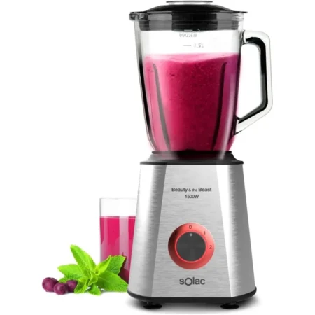 Solac Countertop Blender, 1.5 Liter, 1500 Watt, Silver - BV5728