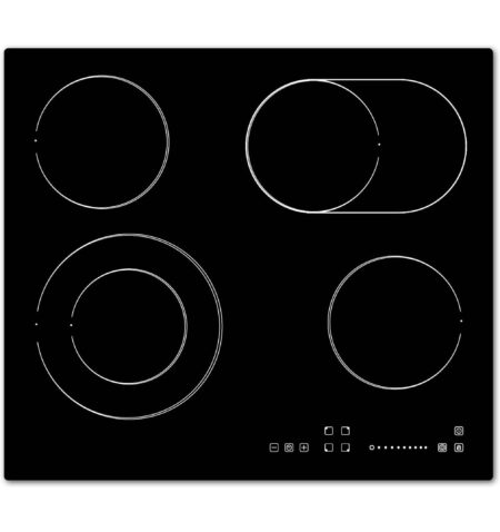 Bomann EBK 957.1 Built-In Ceramic Cooking Glass/60 cm Slider Touch Electronic Control