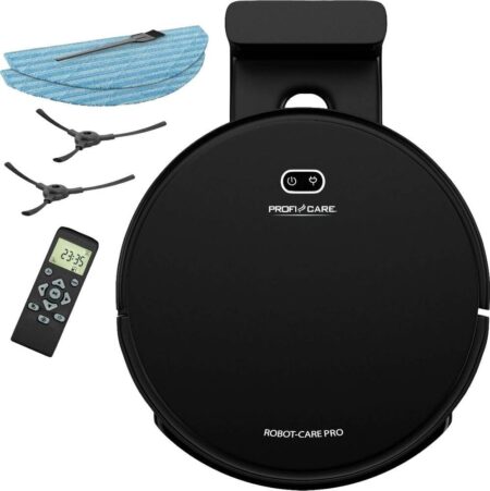ProfiCare Robot Vacuum Cleaner with Mop Function | Cleans All Rooms Independently | Vacuum Cleaner Robot with App Control for Hard Floors & Carpets | Mop Robot for 2-in-1 Wiping & Vacuuming | PC BSR 3108