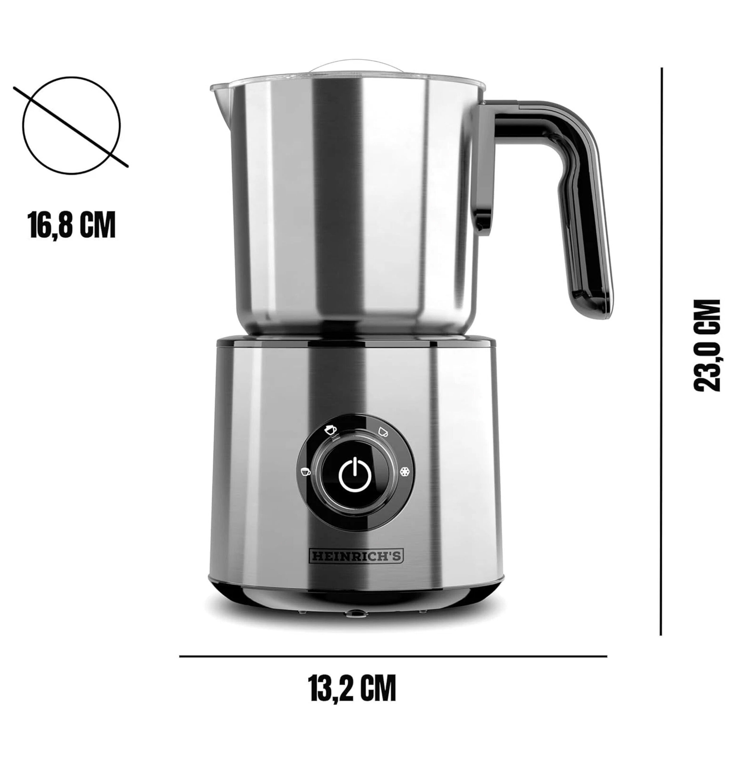 Heinrich’s 4-in-1 Milk Frother Hot-Cold 8860-1