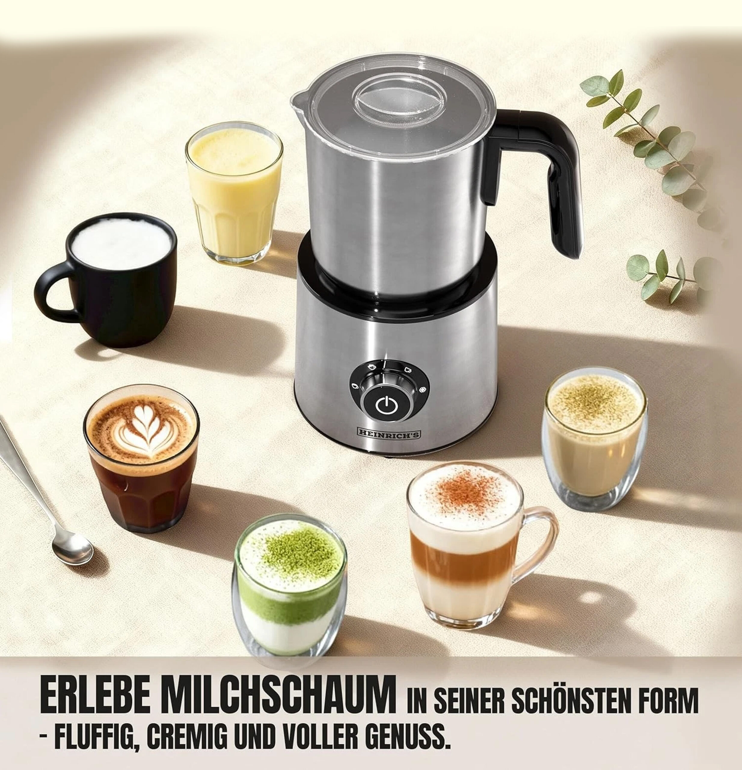 Heinrich’s 4-in-1 Milk Frother Hot-Cold 8860-5