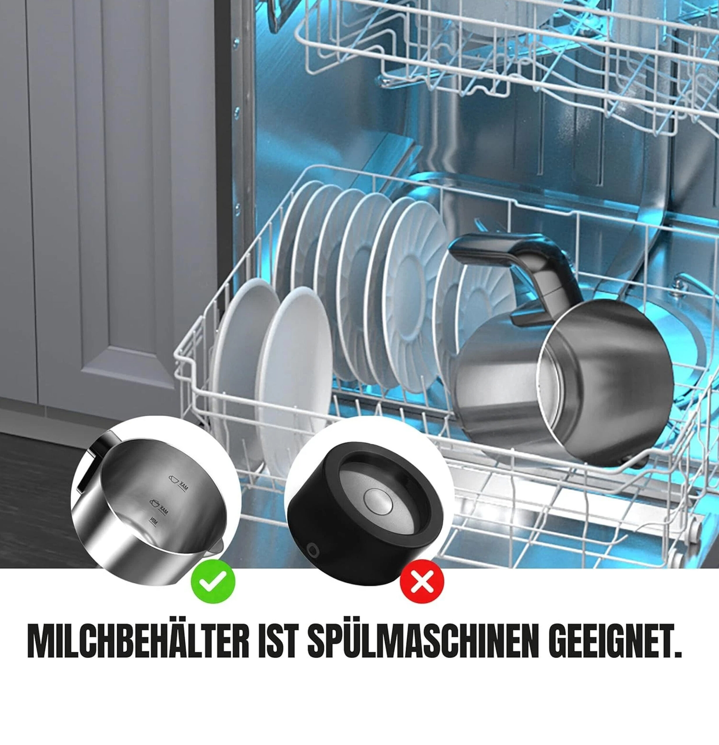 Heinrich’s 4-in-1 Milk Frother Hot-Cold 8860-6