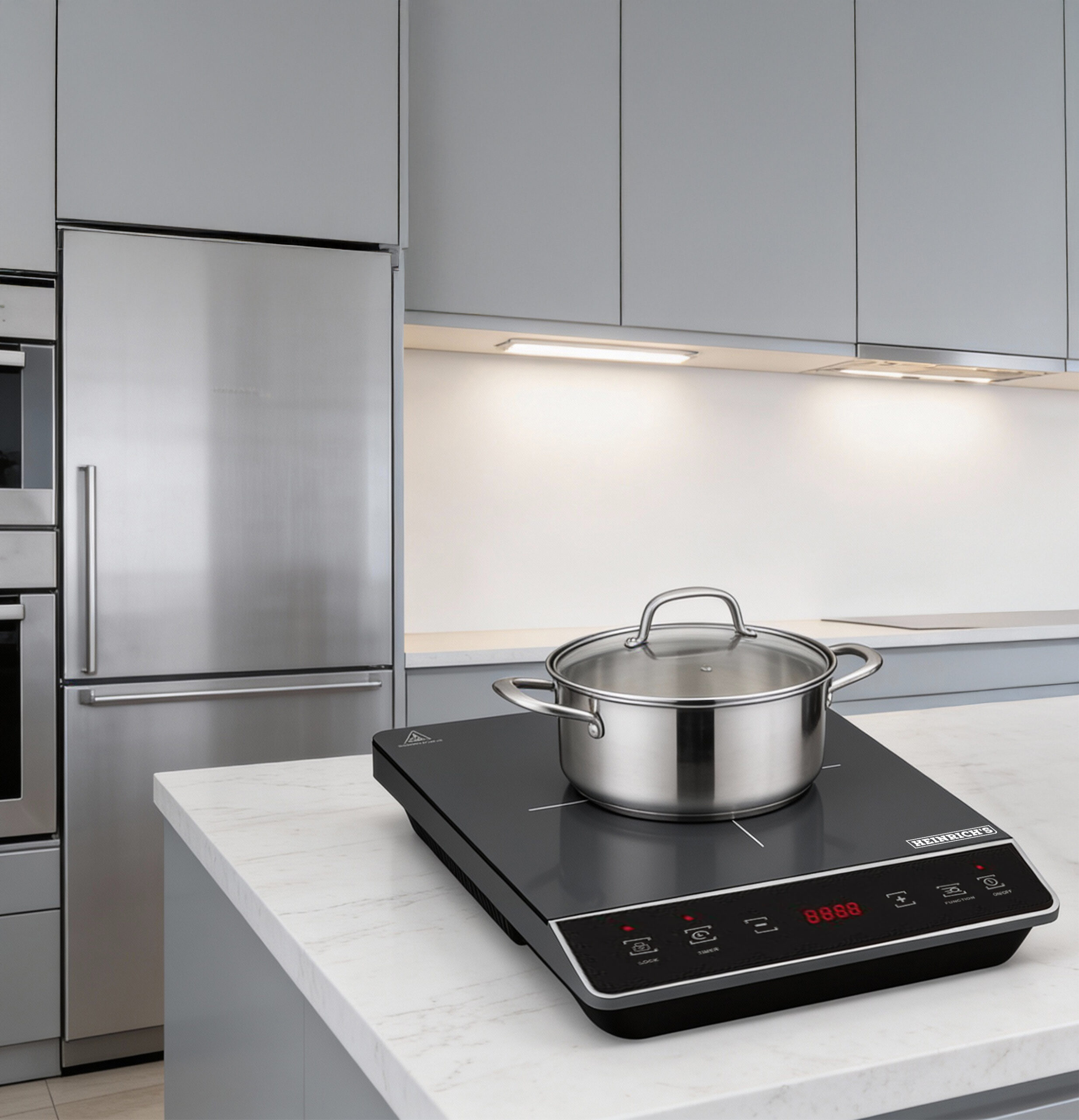 Heinrich’s Induction Hob – Single – 2000 W HEI 8861-2