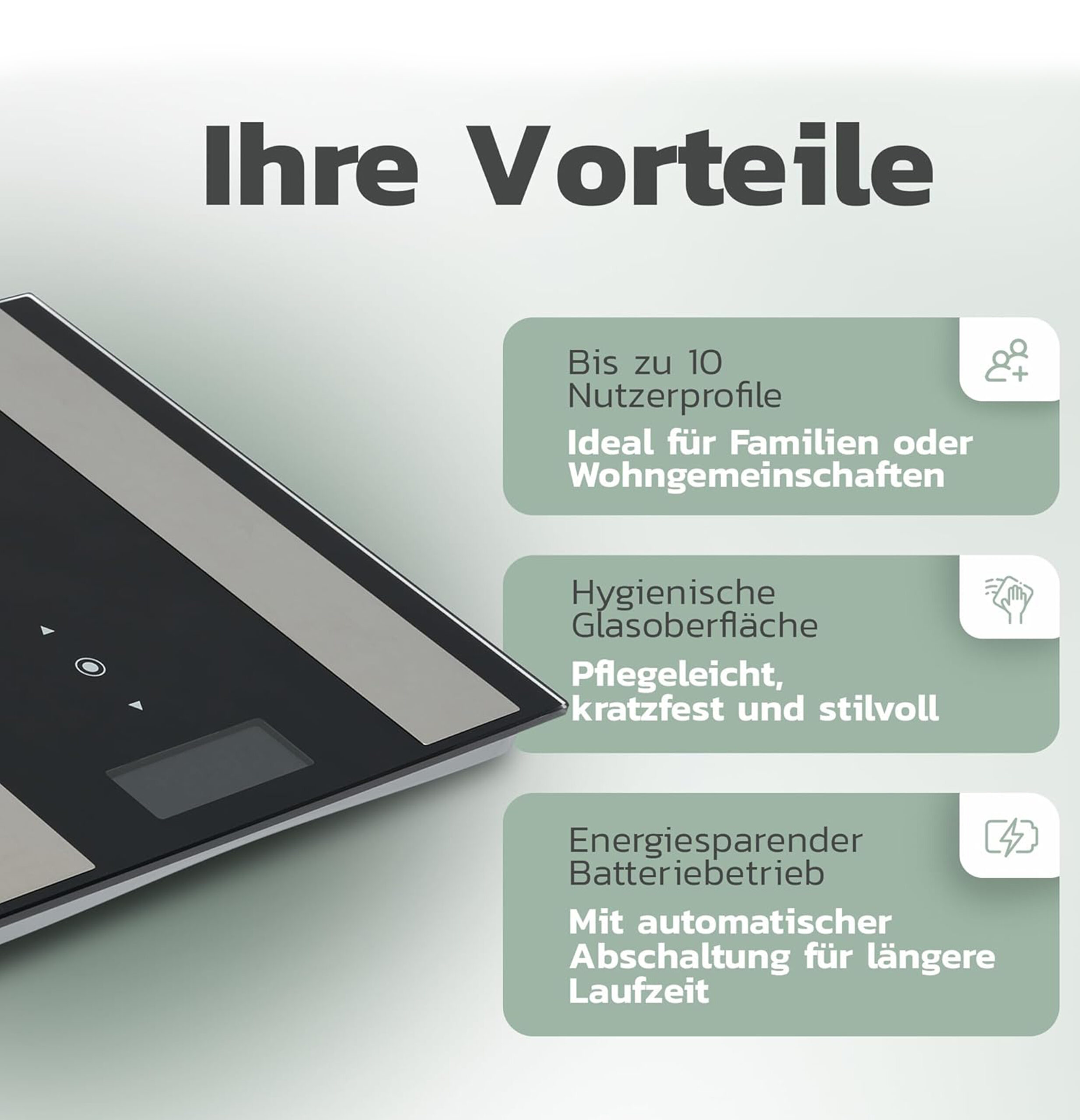 Personal Weight 8 IN 1 Electronic glass PC-PW 3007 FA Black-1