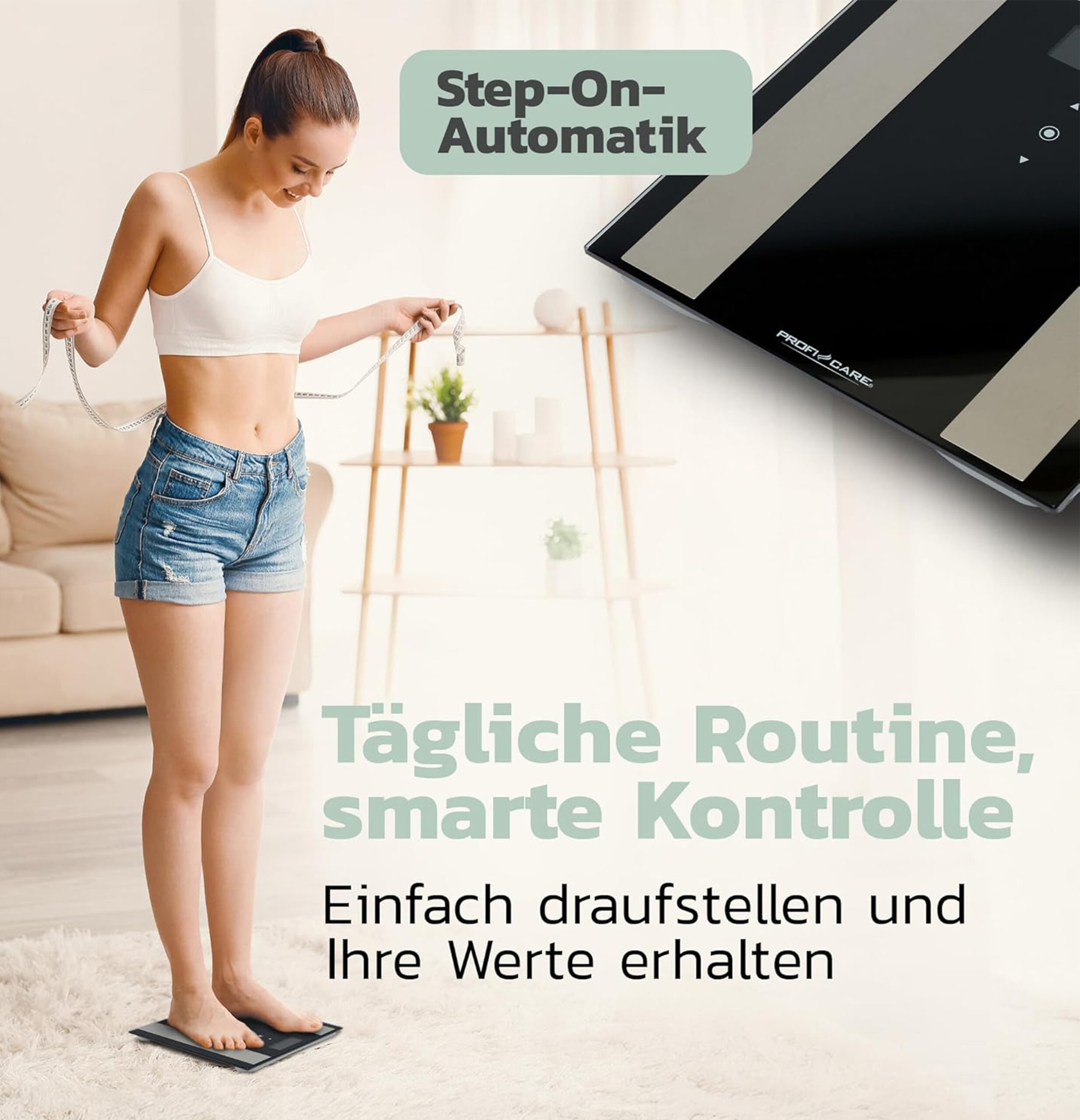 Personal Weight 8 IN 1 Electronic glass PC-PW 3007 FA Black-2