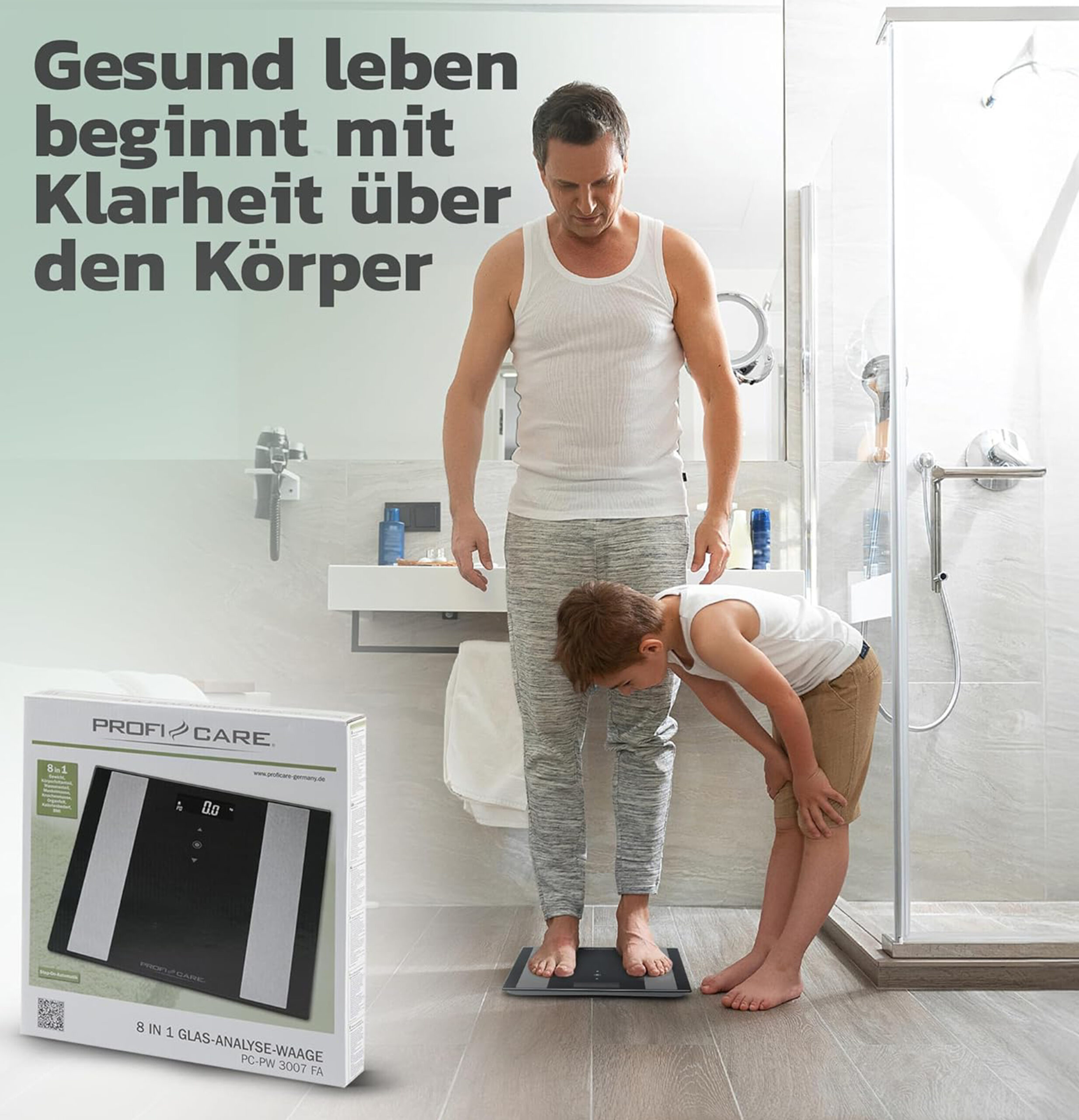 Personal Weight 8 IN 1 Electronic glass PC-PW 3007 FA Black-5