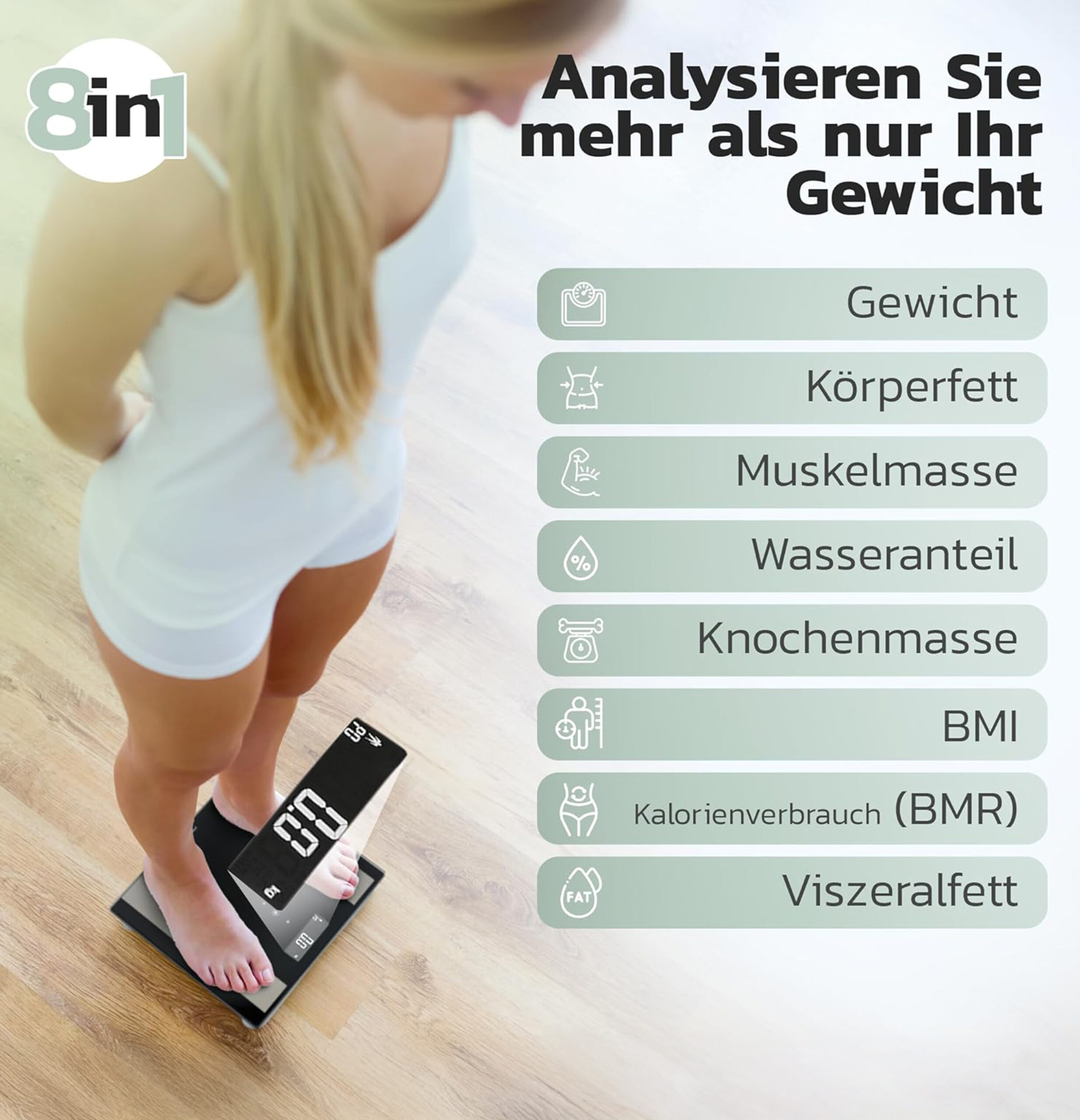 Personal Weight 8 IN 1 Electronic glass PC-PW 3007 FA Black-6