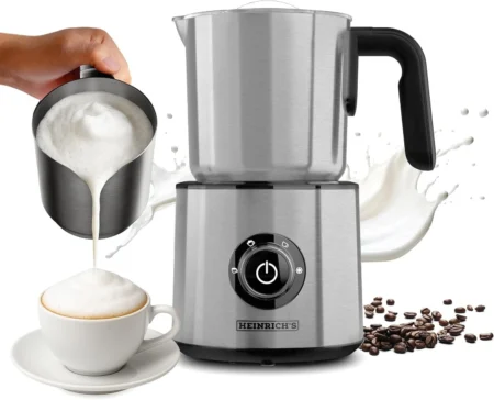 Heinrich's 4-in-1 Milk Frother , 500 ml, Electric, Stainless Steel, 600W, Hot/Cold 8860