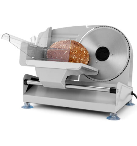 Bomann® MA 451 CB Bread Slicer, Stainless Steel Knife, Diameter 190 mm, for Bread, Cheese, Sausage, Electric All-Purpose Cutter, Cutting Thickness 0-15 mm, Finger Protection and Suction Feet [Energy Class B]