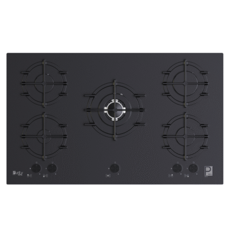 موقد غاز HPT911 MAT-BL بخمس شعلات مع شبكات ثقيلة التحمل