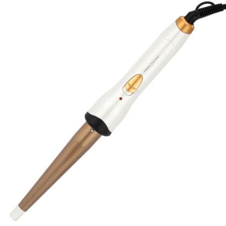 ProfiCare PC-HC 3049 Curling Iron, Variable Curling Sizes, Curler with Ionisation Function, 360° Swivel, Hair Curler for Gentle Heat Distribution, Short Heating Time, White