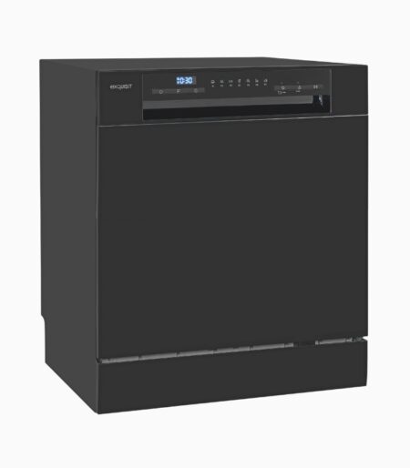 Exquisit GSP5508-030D dishwasher, black | 55 cm dishwasher | 8 place settings | Remaining cycle time display | Countertop appliance