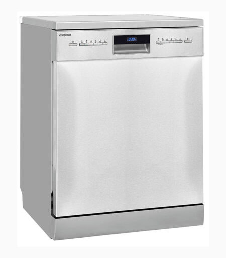 Exquisit GSP9614-030B stainless steel dishwasher | 60 cm dishwasher | Aquastop | 14 place settings | Automatic door opener | Remaining cycle indicator | Built-in appliance