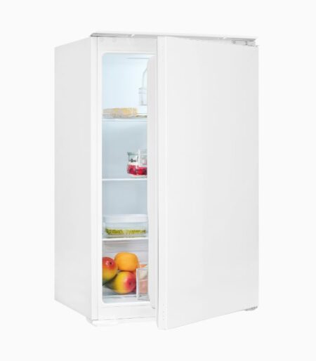 ثلاجة Exquisit المدمجة EKS5131-V-040E  السعة الصافية: 129 لتر نظام تركيب بباب منزلق (Sliding Door Installation) الارتفاع: 88 سم بدون فريزر (Freezer Compartment)